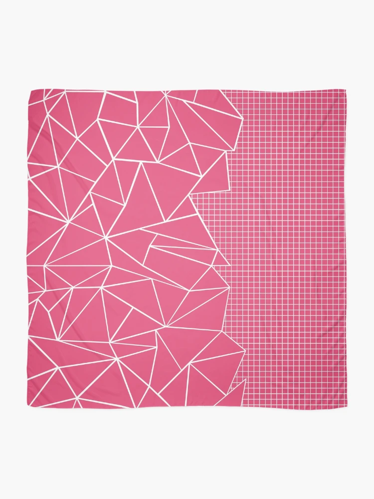 Thumbnail 2 of 3, Scarf, Abstract Outline Grid Raspberry designed and sold by ProjectM.