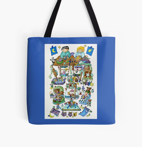 Good Night Lovies All Over Print Tote Bag