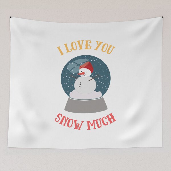 Item preview, I love you snow much - Cute christmas pun for couples - Matching christmas gift designed and sold by Irelene.