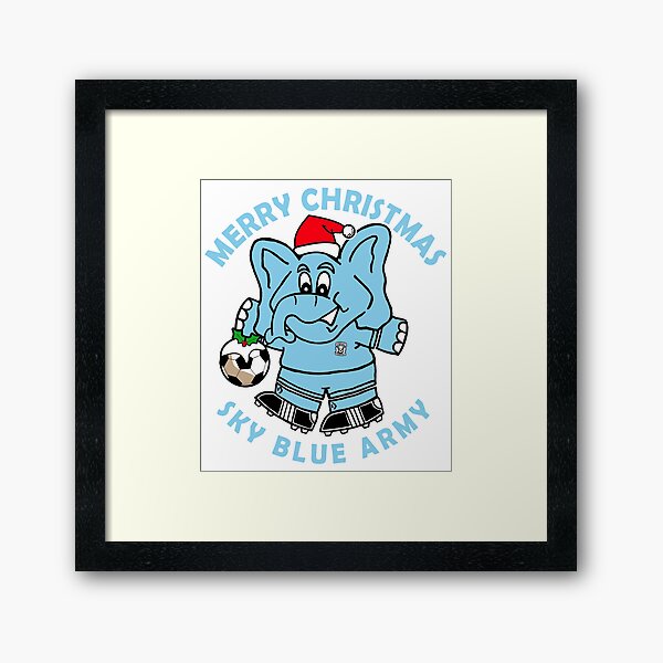 Sky Blue Christmas Framed Art Print