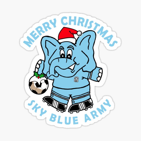 Sky Blue Christmas Sticker