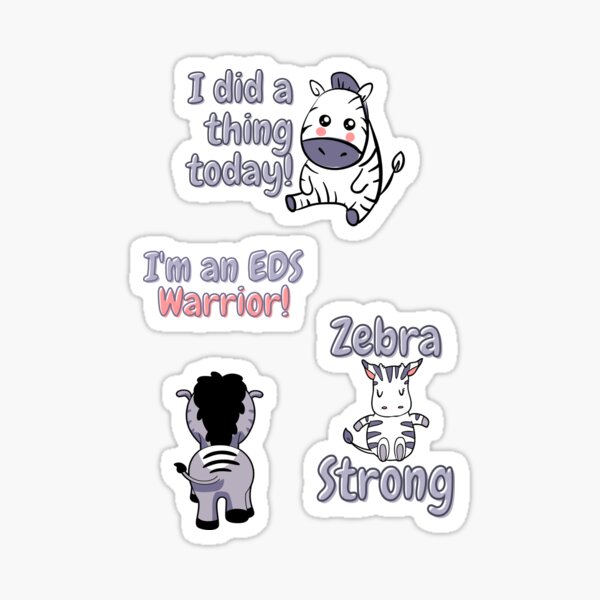 Item preview, Zebra Strong Sticker Set designed and sold by Sershni.