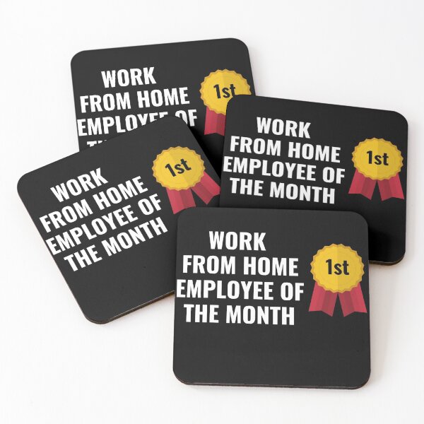 Item preview, Work From Home Employee of the Month Funny Ribbon Text Design designed and sold by up4tee.