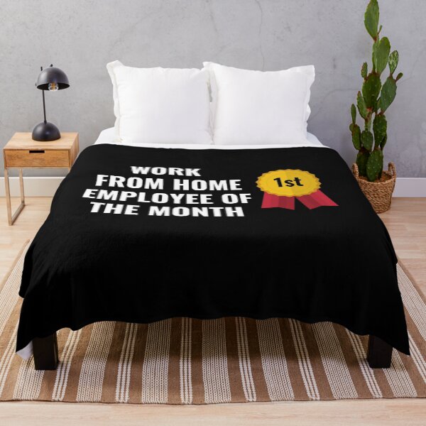 Item preview, Work From Home Employee of the Month Funny Ribbon Text Design designed and sold by up4tee.