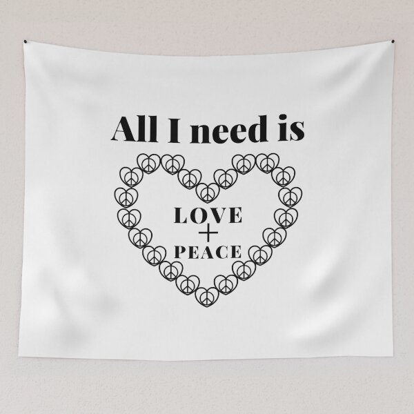 Item preview, peace and love designed and sold by JokesAndFun.