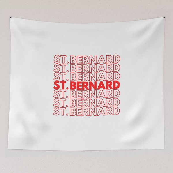 Item preview, Retro 80s Thank You Grocery Bag St. Bernard Dog designed and sold by Guarddogdrive.