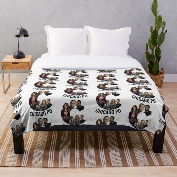 "Chicago PD tv show characters poster logo " Throw Blanket by AnsykD