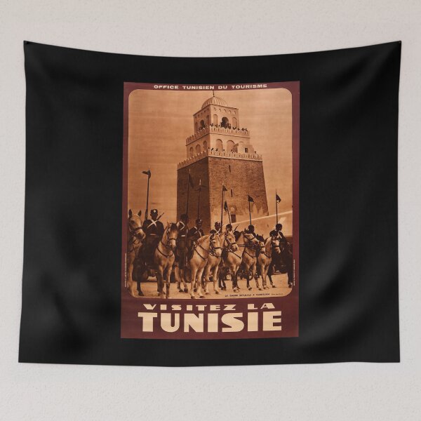 Item preview, retro classic Visitez la Tunisie poster designed and sold by CorasPosters.