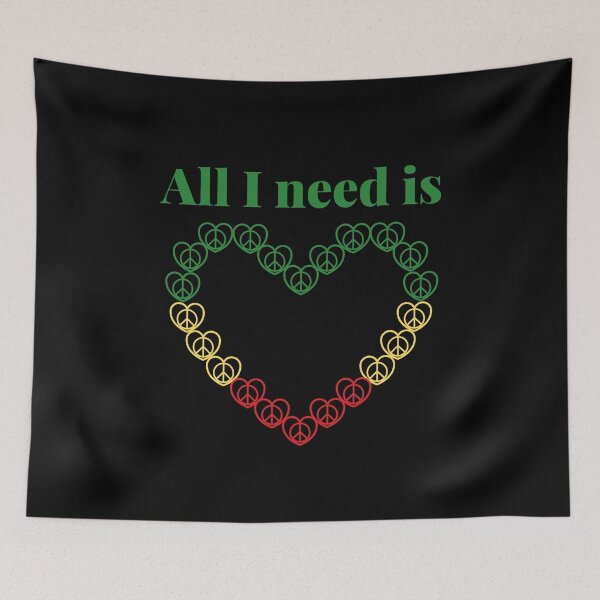 Item preview, peace and love designed and sold by JokesAndFun.