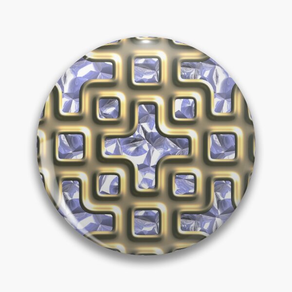 Item preview, Blue crystals and gold embossed 3d ornament seamless pattern designed and sold by gallofoto.