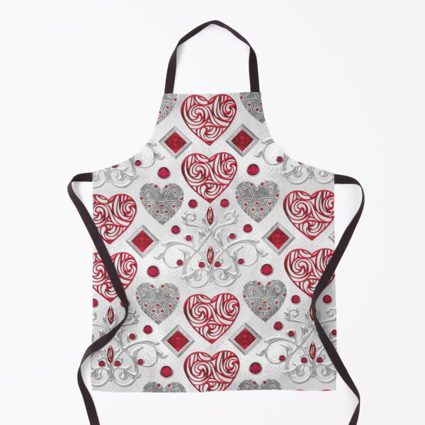Item preview, Valentine Watercolor Red & Silver Hearts designed and sold by ReesDesigns.