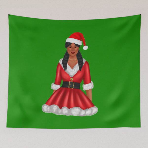 Item preview, African American Santa Girl | Christmas designed and sold by SerendipityNow.