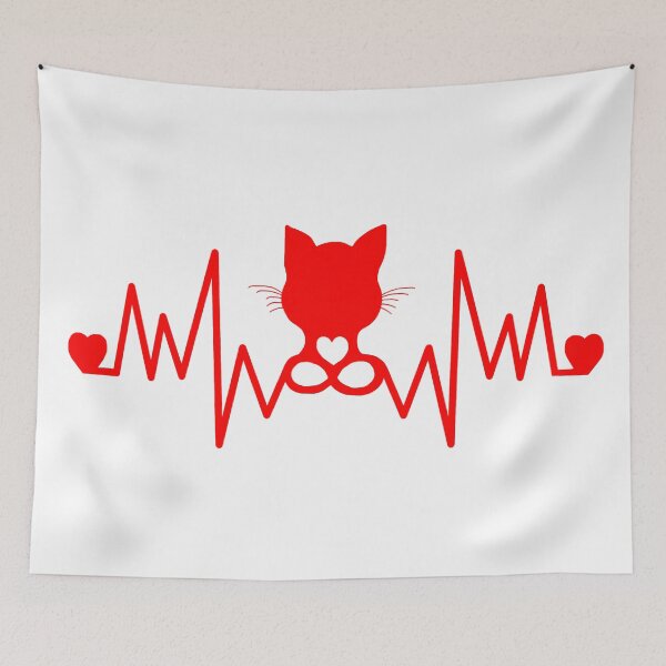 Item preview, Cat Infinity Red Pulse Heartbeat designed and sold by Deborah Camp.