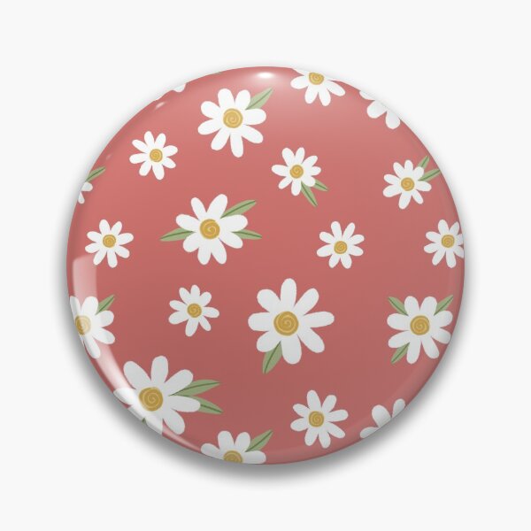 Item preview, Daisies on Red / Coral designed and sold by DesignByJennyyy.