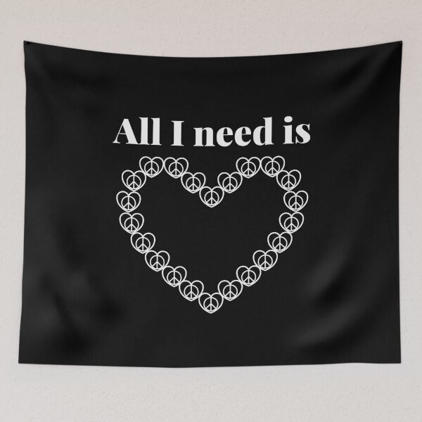 Item preview, peace and love designed and sold by JokesAndFun.