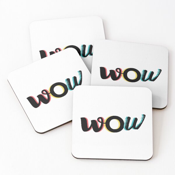 Item preview, Modern, fun, colorful typography design of Wow designed and sold by theendup.