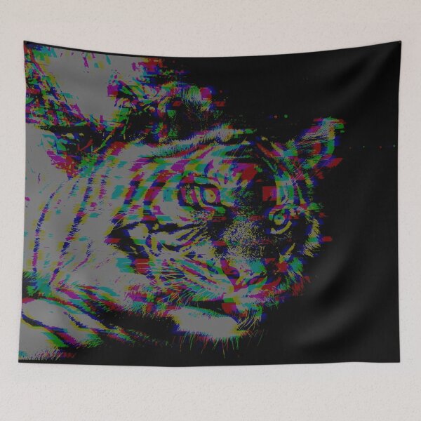 Item preview, The Glitchy White Tiger designed and sold by TheStrangeWorld.