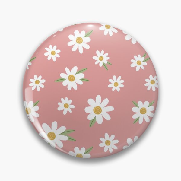 Item preview, Daisies on Light Red / Coral / Blush Pink designed and sold by DesignByJennyyy.