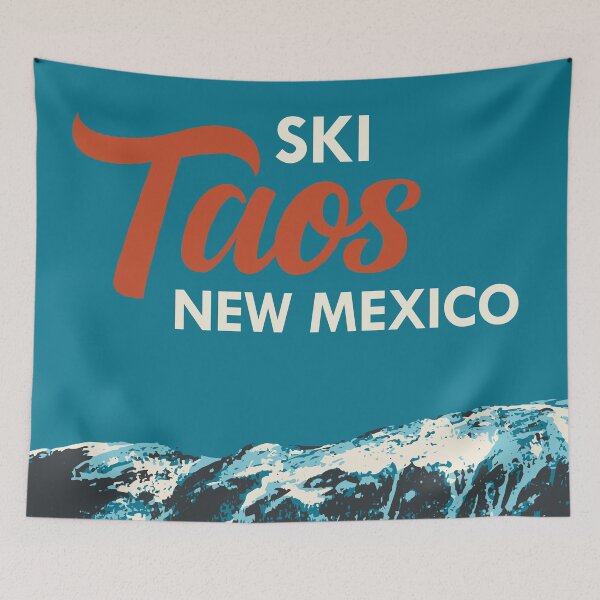 Item preview, Ski Taos New Mexico Vintage Ski Poster designed and sold by ROEDERcraft.