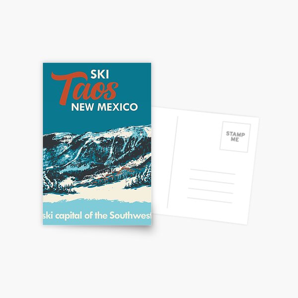 Item preview, Ski Taos New Mexico Vintage Ski Poster designed and sold by ROEDERcraft.