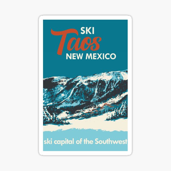 Aperçu de l'œuvre Ski Taos New Mexico Affiche de ski vintage créée et vendue par ROEDERcraft.