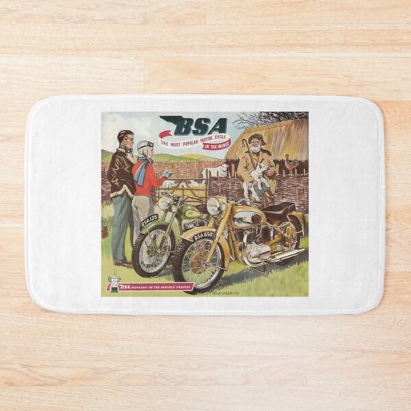 Item preview, Vintage British BSA Motorcycle Advert - Circa 1950's designed and sold by Marlene Watson-Hall.