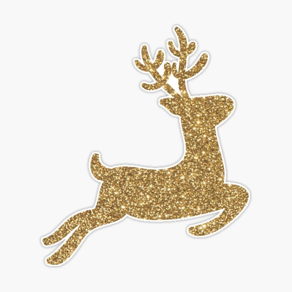 Hobbycraft - Winter Woodland Gold Glitter Foam Reindeer Stickers