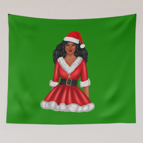 Item preview, African American Santa Girl | Christmas designed and sold by SerendipityNow.