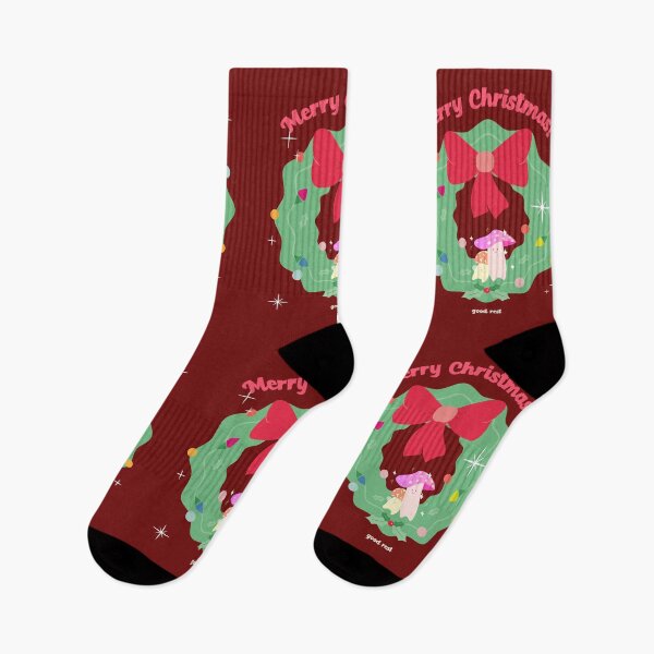 Item preview, Christmas wreath with mushrooms, Funny christmas tee, funny mushroom tee, mushroom hunters, deer tee, for mushroom hunters designed and sold by MushroomHunters.