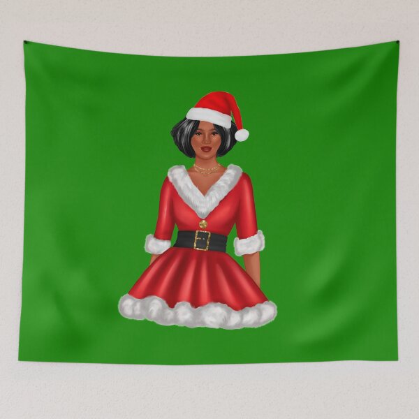 Item preview, African American Santa Girl | Christmas designed and sold by SerendipityNow.