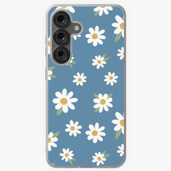 Aperçu de l'œuvre Marguerites sur bleu / sarcelle créée et vendue par DesignByJennyyy.