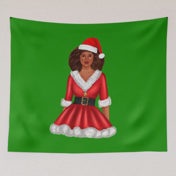 Item preview, African American Santa Girl | Christmas designed and sold by SerendipityNow.