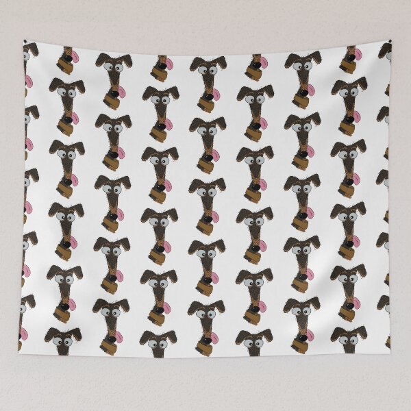 Item preview, Scruffy Saluki Chocolate and Tan, Brown, Curly Coated Lurcher designed and sold by Mat Dixon.