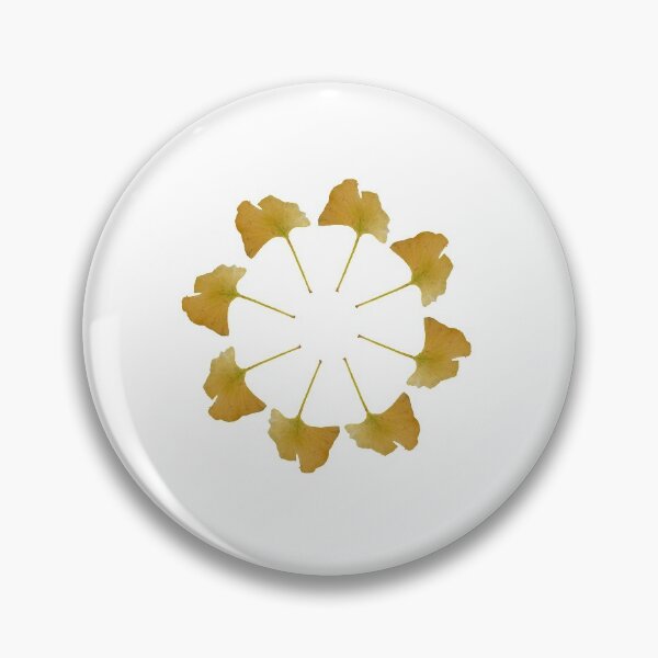 Item preview, Yellow Ginkgo Leaves Circles designed and sold by pluspixels.