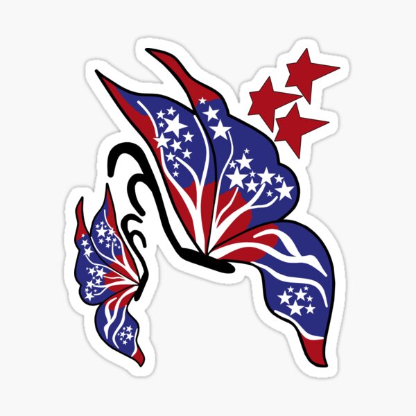 USA Butterflies Sticker