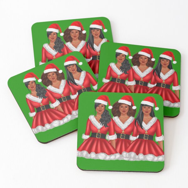 Item preview, African American Santa Girls | Christmas designed and sold by SerendipityNow.