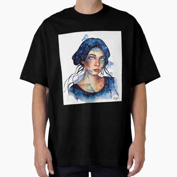 The blue lady Oversized T-Shirt