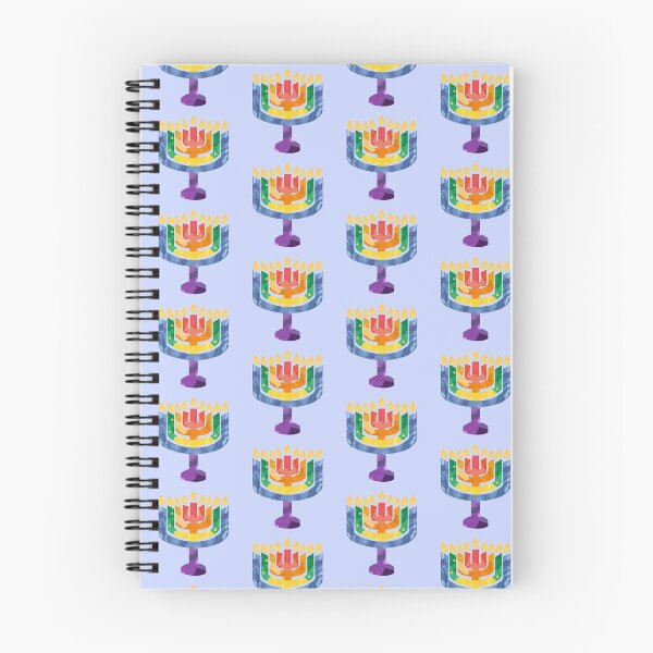 Item preview, Rainbow Menorah Hanukkah Design  designed and sold by MCIllustration.