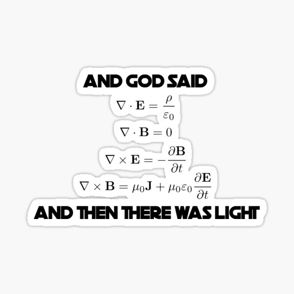 Maxwell equations Sticker