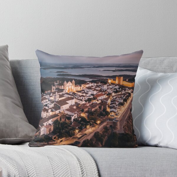 Item preview, Bird's eye view of Monsaraz in the evening designed and sold by michieldros.