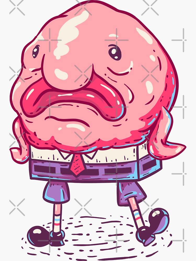 Blobfish Is My Spirit Animal Funny Blobfish Meme Sticker