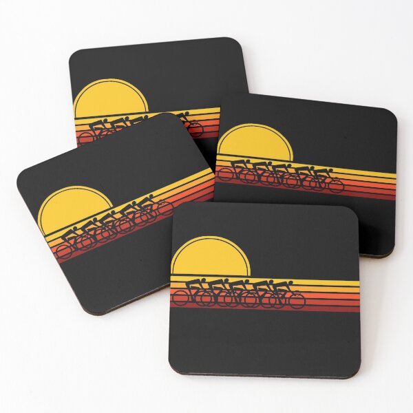 Item preview, Cycling. Cyclists. Bike riders. Bunch ride. Group ride. Shop Ride. Retro sunset. designed and sold by JellyBeenzz.