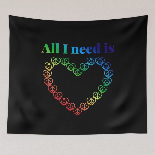 Item preview, peace and love designed and sold by JokesAndFun.