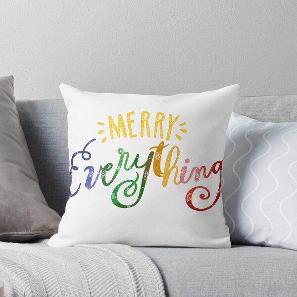 Item preview, Merry Everything Holiday Rainbow Design designed and sold by MCIllustration.