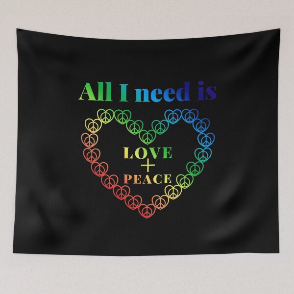 Item preview, peace and love designed and sold by JokesAndFun.