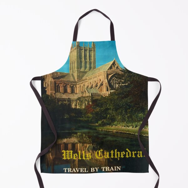Item preview, retro classic Wells Cathedral poster designed and sold by CorasPosters.