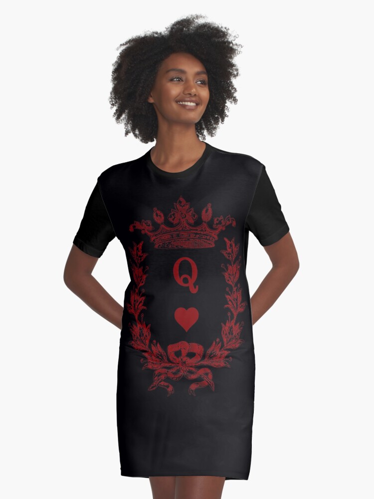 Queen of hearts t shirt dress on sale