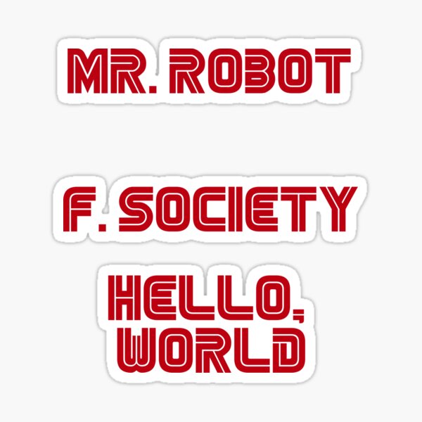 Sticker Pack / Mr Robot Sticker