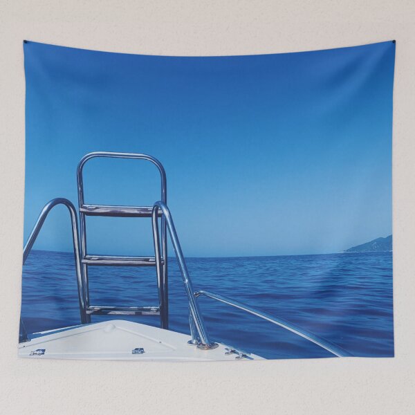 Item preview, Floating boat on the sea designed and sold by yumistudios.