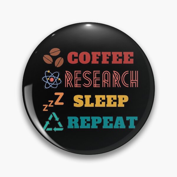Item preview, Coffee research sleep repeat vintage sunset colors designed and sold by StarlightTales.